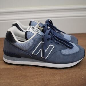 NWOT New Balance 574 Blue Sneakers Navy White US 5.5